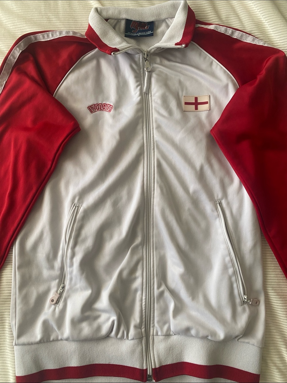England White & Red Track Jacket